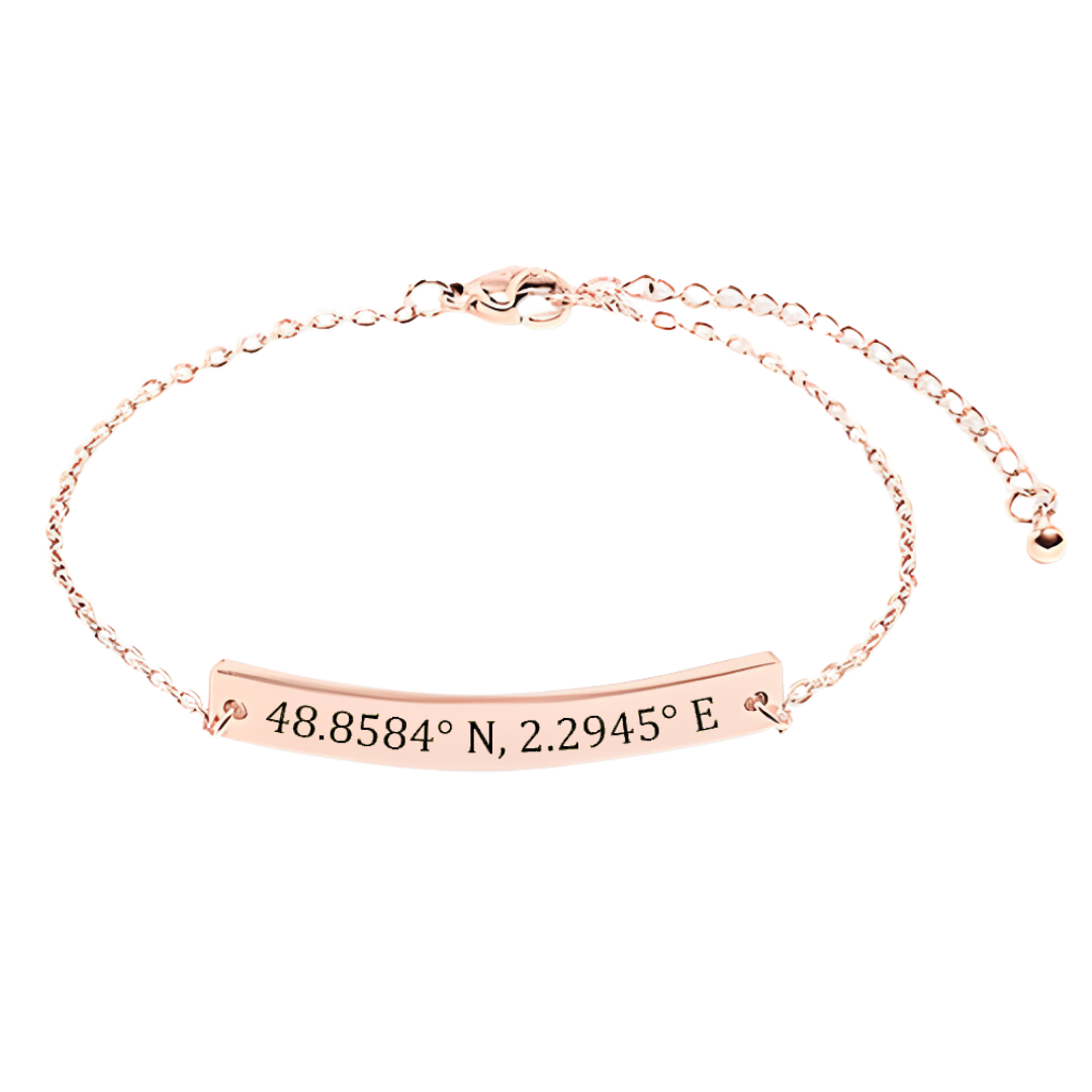 PERSONALISIERTES KOORDINATEN-ARMBAND